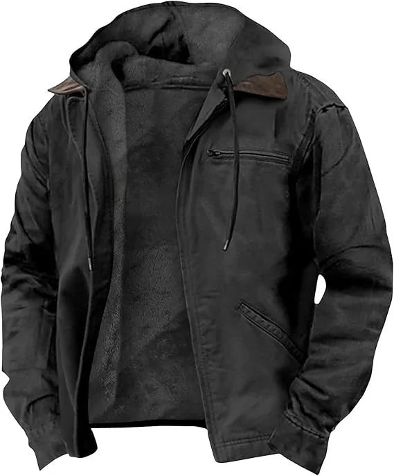 Giacca da uomo nuova moda casual cappotto con cerniera con cappuccio retrò streetwear capispalla leggero e versatile primavera autunno