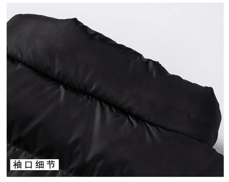 Giacca casual da uomo, giacca a vento impermeabile, tinta unita calda con cerniera, taglia grande, autunno e inverno