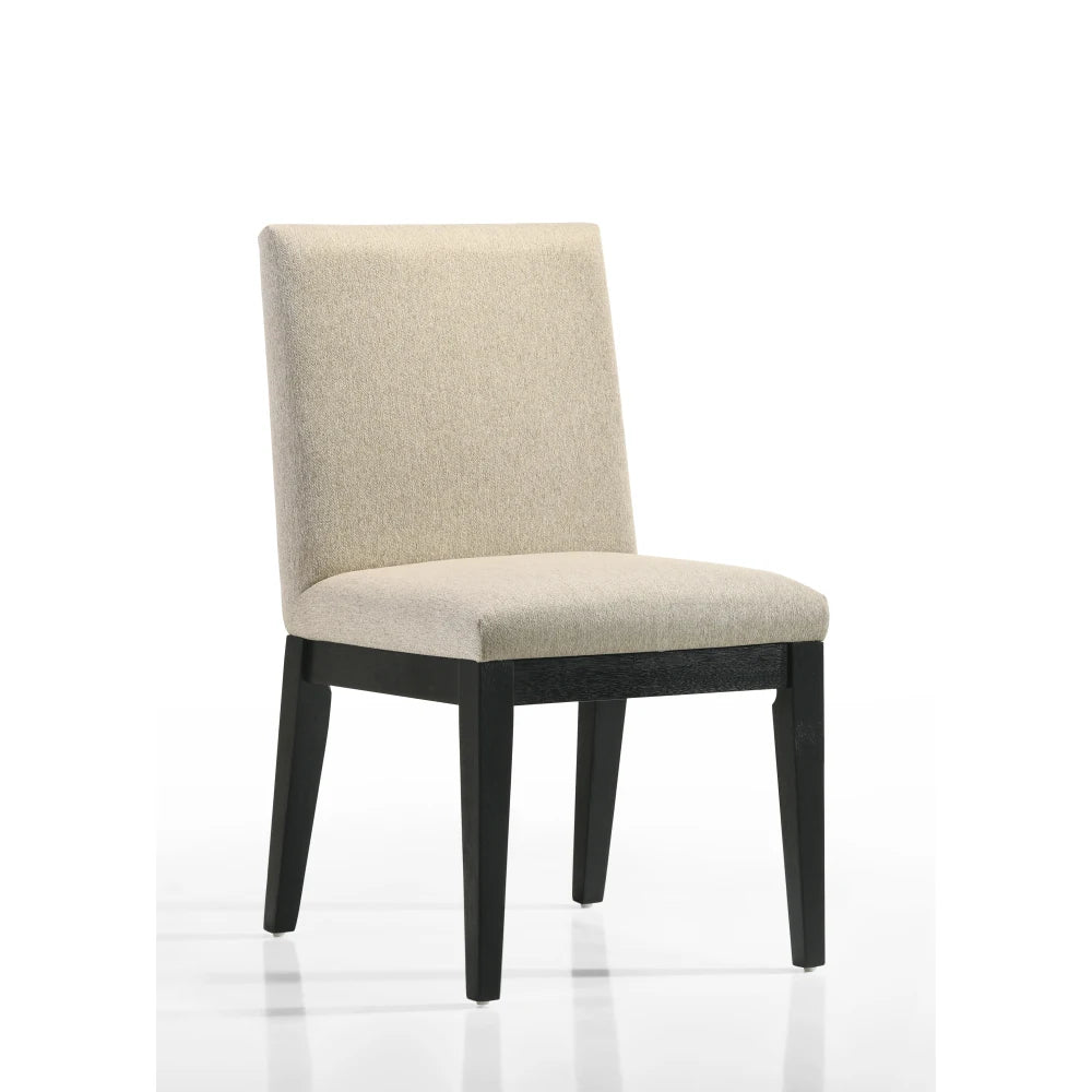 Jasper Set di 2 sedie da pranzo in tessuto contemporaneo beige da 19 pollici