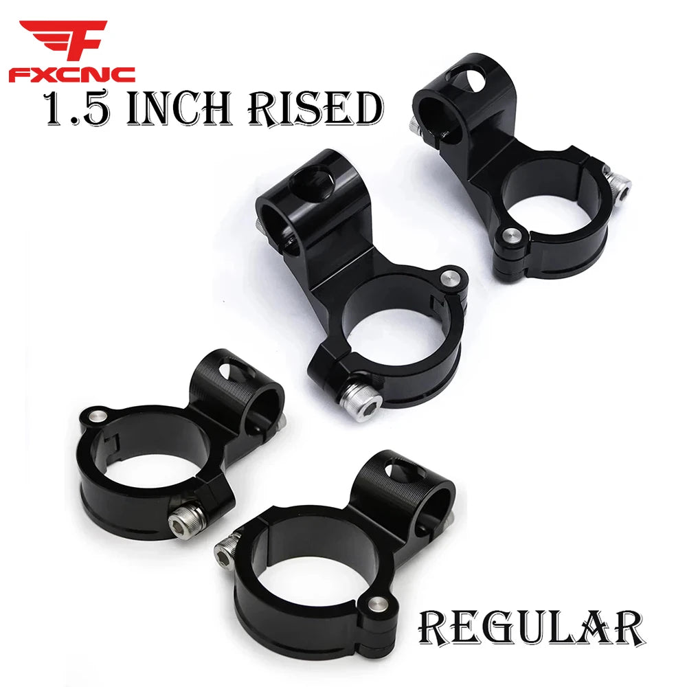 Manubrio moto da corsa regolabile CNC 37 41 43 45 48 50 51MM Clip On Ons Manubrio forcella Manubrio Cafe Racer Regular/Aumento