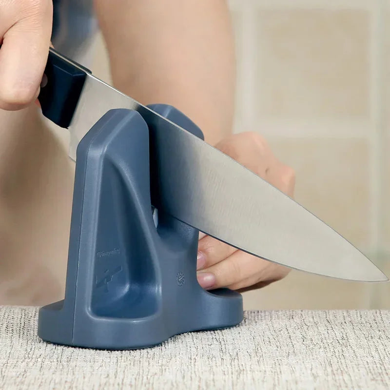 RISAMSHA Affilacoltelli da cucina Struttura elastica Smerigliatrice Affilacoltelli in metallo duro Pietra per affilare professionale RM011
