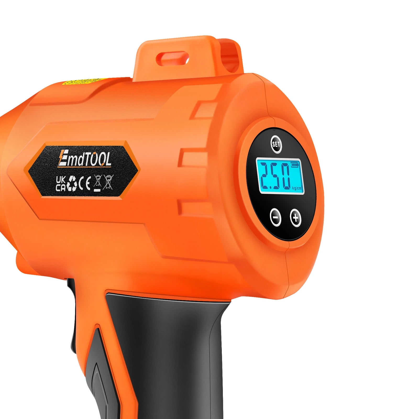 Gonfiatore per pneumatici senza fili Compressore d'aria Pompa per pneumatici per auto alimentata a batteria con manometro digitale e luce a LED per auto, moto, bici