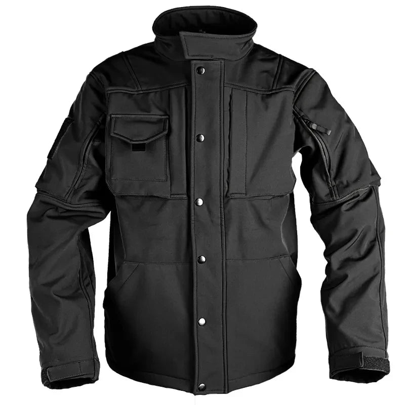 Giacche tattiche uomo pelle di squalo giacca militare Soft Shell impermeabile in pile antivento caldo moto Multi-tasche cappotti militari