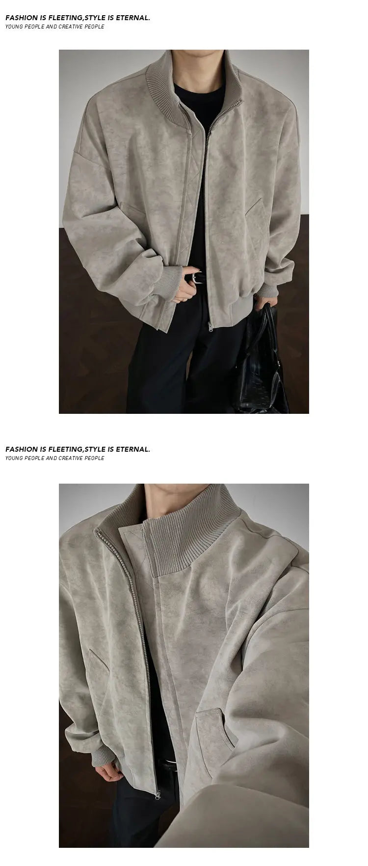 Giacca da uomo autunno nuovo arrivo giacca corta allentata tie dye colletto alla coreana casual streetwear capispalla bomber