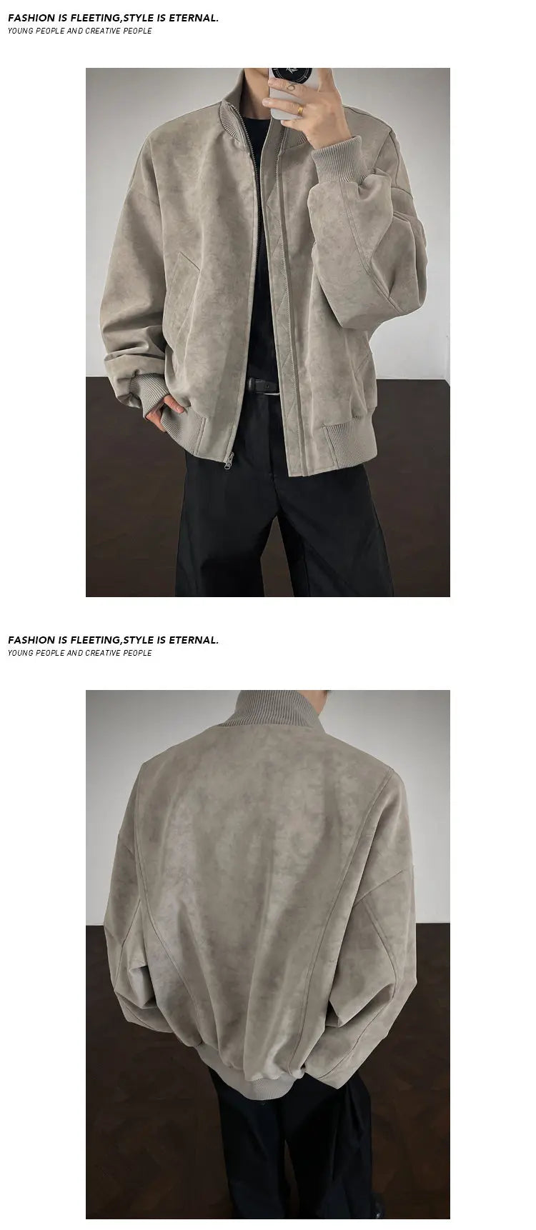 Giacca da uomo autunno nuovo arrivo giacca corta allentata tie dye colletto alla coreana casual streetwear capispalla bomber