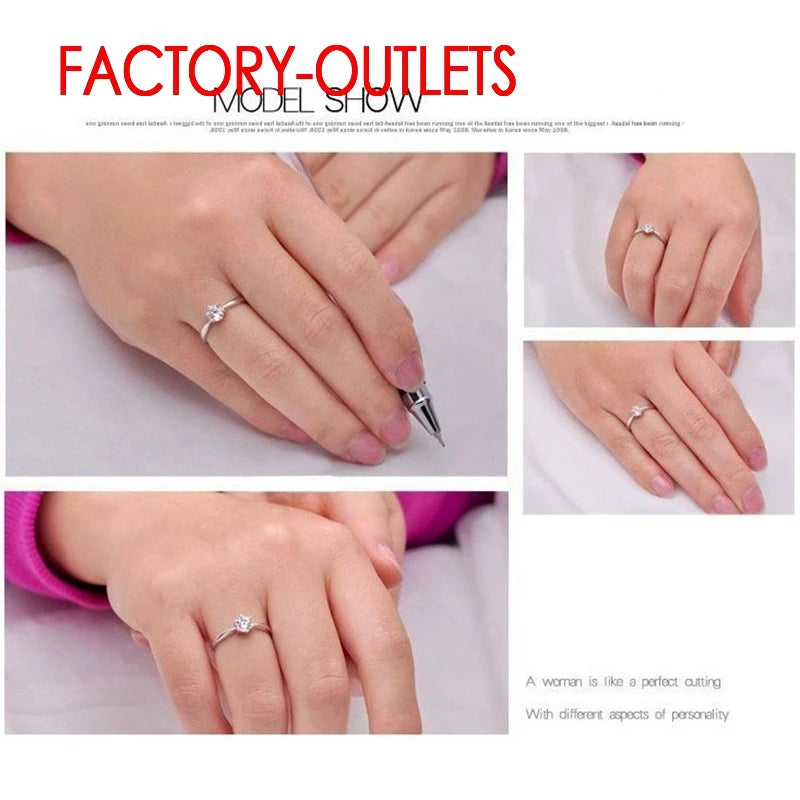 Nuovi gioielli di moda Reale argento sterling 925 Set da sposa romantico Cubic Zirconia Prong Impostazione Donne Ragazze Anniversario di fidanzamento