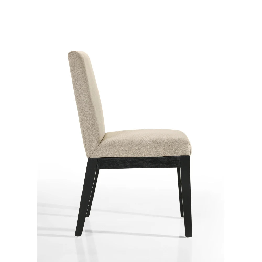 Jasper Set di 2 sedie da pranzo in tessuto contemporaneo beige da 19 pollici