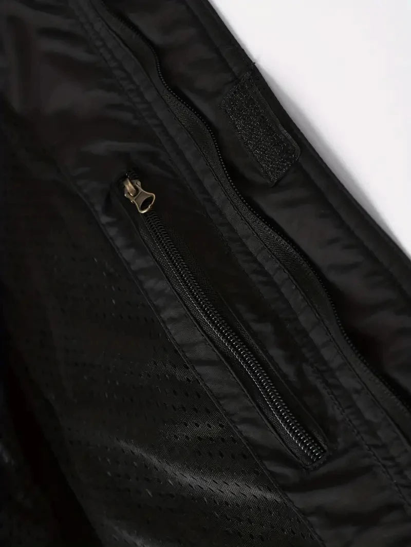 Giacca con cappuccio staccabile con maniche antivento adatta per attività all'aperto gilet multitasche impermeabile casual da uomo