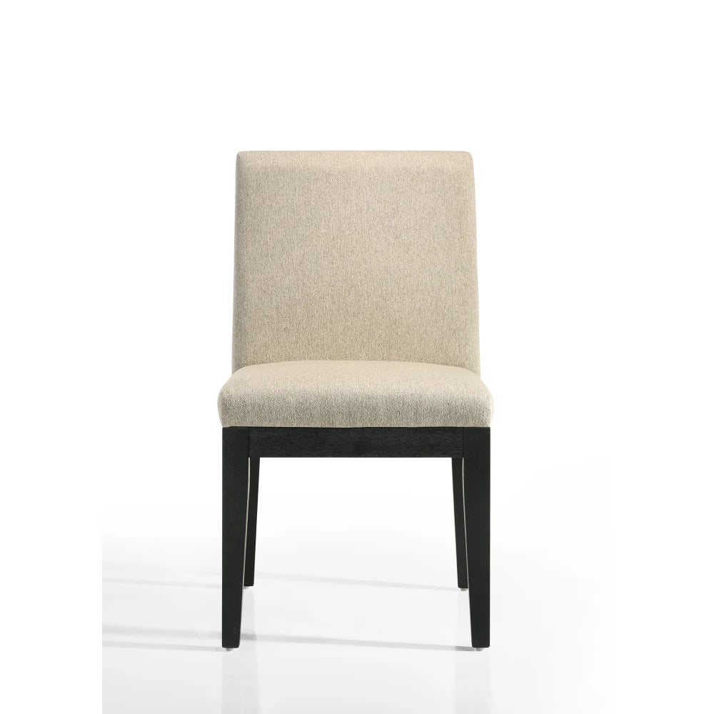 Jasper Set di 2 sedie da pranzo in tessuto contemporaneo beige da 19 pollici