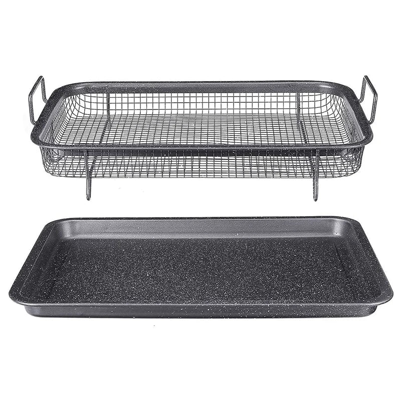 Teglia da forno in rame padella per friggere l'olio cestello antiaderente per patatine piatto da forno griglia strumenti per Barbecue in rete pentole per cucina