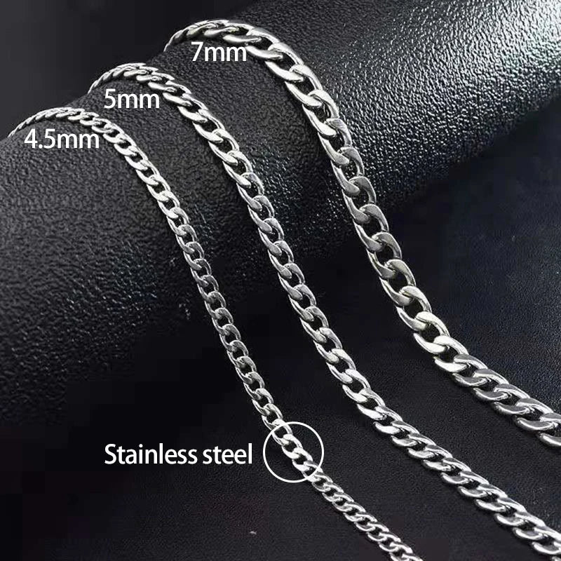 Collane a catena cubana in acciaio inossidabile per donna Uomo Collana lunga hip-hop sul collo Accessori per gioielli di moda Regali per amici