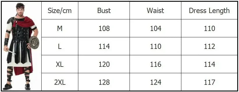 Costume di Halloween de Cosplay Meddiéval pour Homme et Femme, Déguisement de Spartiate, Kokor, Gladiatore, alier orale Royal