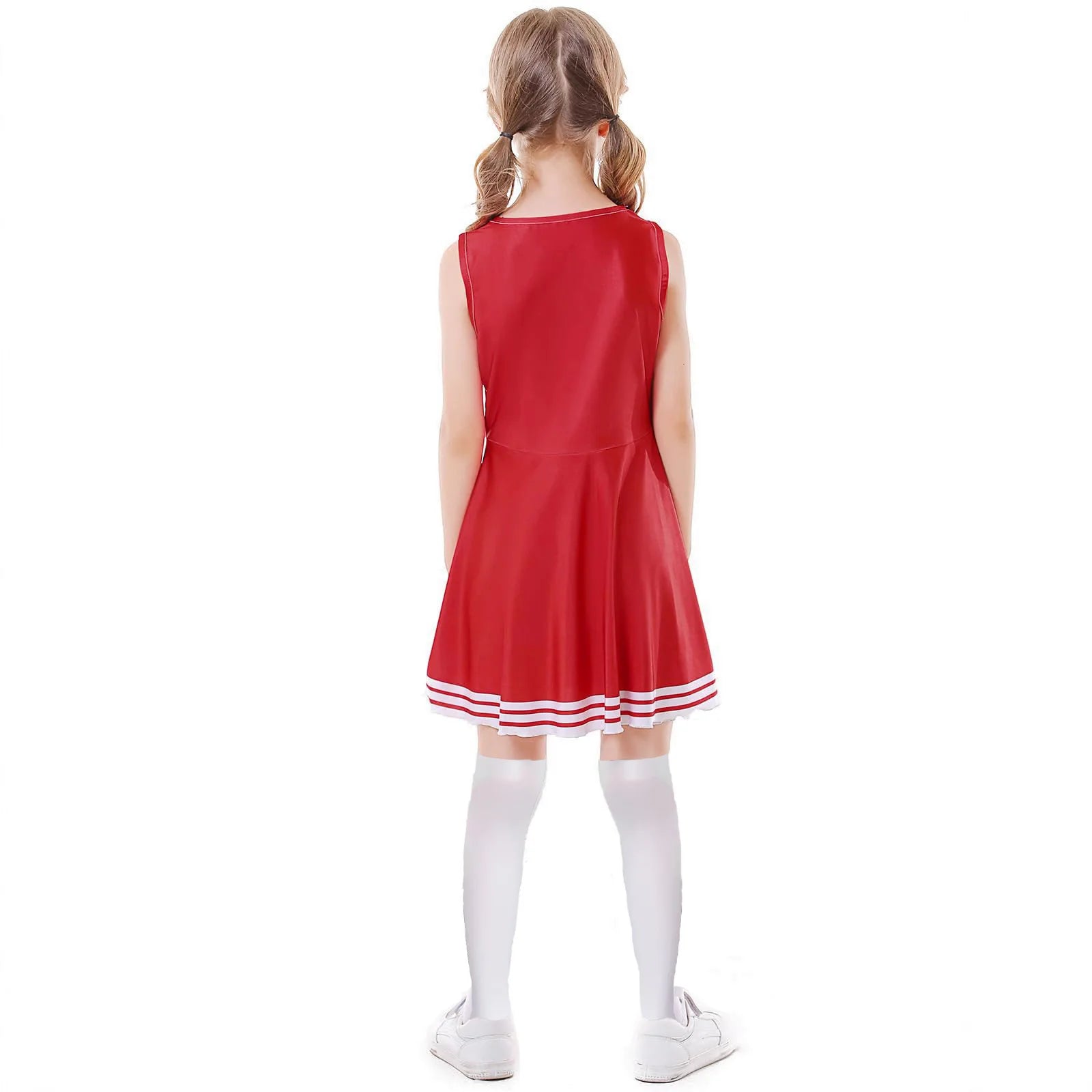 Costumi per feste di Halloween Abbigliamento cosplay sangue spaventoso Bambini Ragazze Stampa digitale Cheerleader Abito per bambini Abito con fiori a mano