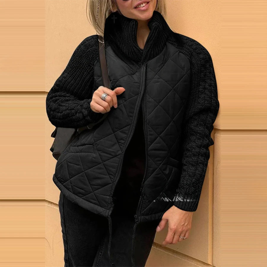 Giacca da donna Cappotto invernale da donna Cappotto imbottito con zip a maniche lunghe Autunno