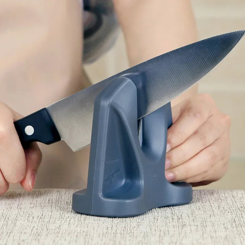 RISAMSHA Affilacoltelli da cucina Struttura elastica Smerigliatrice Affilacoltelli in metallo duro Pietra per affilare professionale RM011