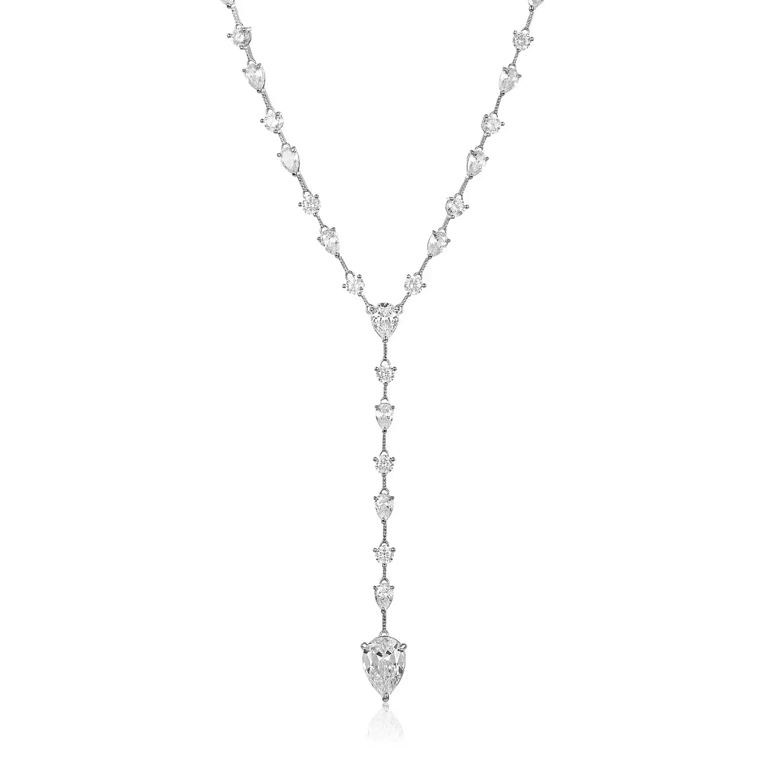 2025 Nuovo geometrico CZ Stazione catena a maglie girocollo sexy lungo lariat collana da donna gioielli di moda con zirconi ghiacciati di alta qualità