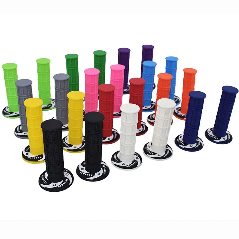 Manopole per bici da cross colorate morbide Pit Bike rosso/verde/azzurro/verde chiaro/arancione/grigio/rosa/blu scuro/nero/bianco/giallo