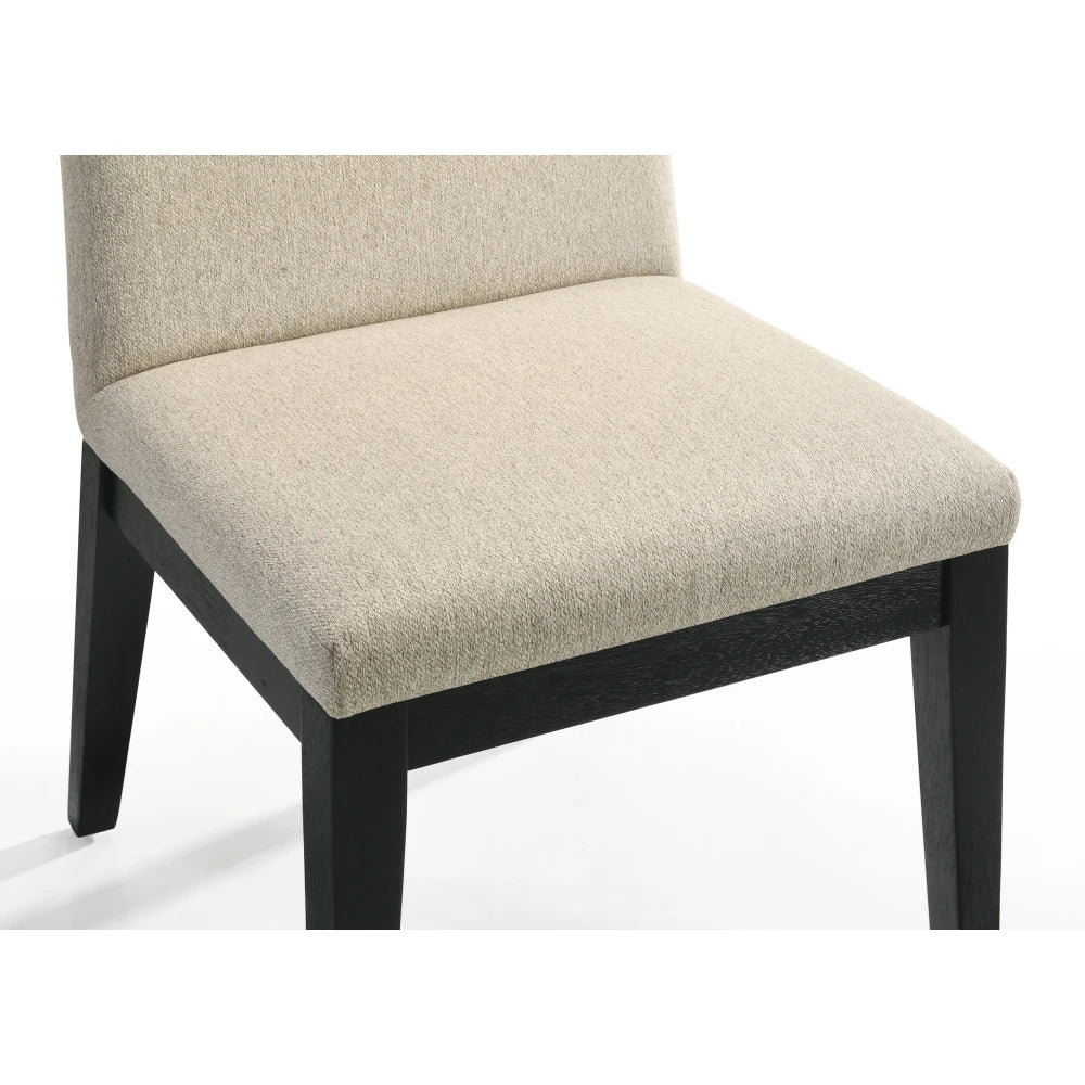 Jasper Set di 2 sedie da pranzo in tessuto contemporaneo beige da 19 pollici