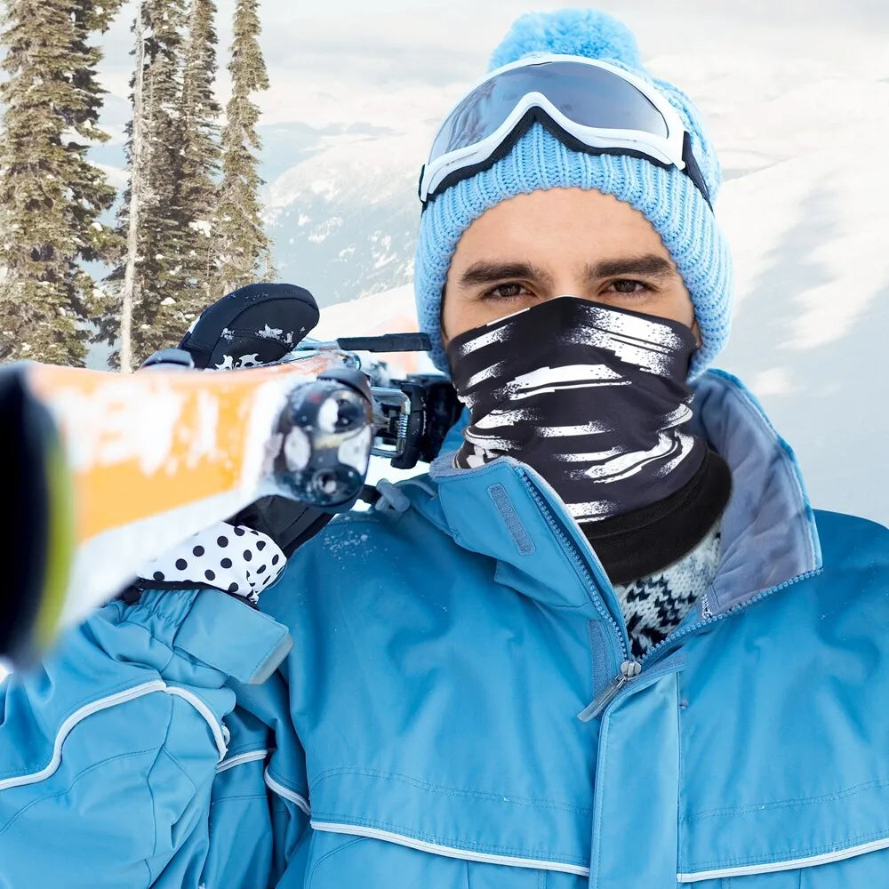 Ghetta per il collo in pile invernale Sciarpa calda Maschera riflettente antivento per la stagione fredda per gli sport all'aria aperta