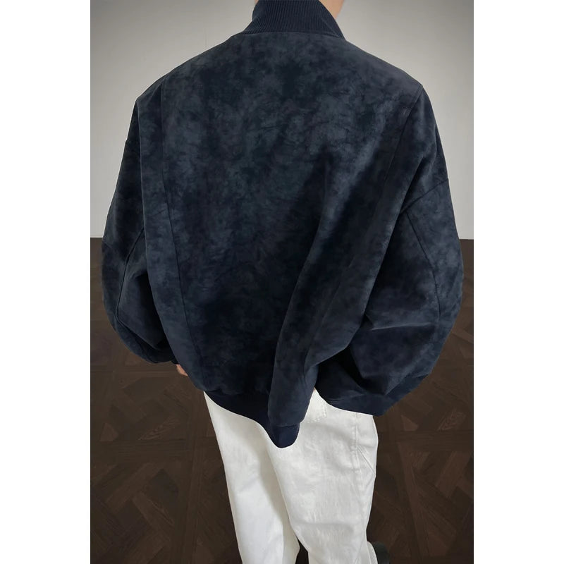 Giacca da uomo autunno nuovo arrivo giacca corta allentata tie dye colletto alla coreana casual streetwear capispalla bomber