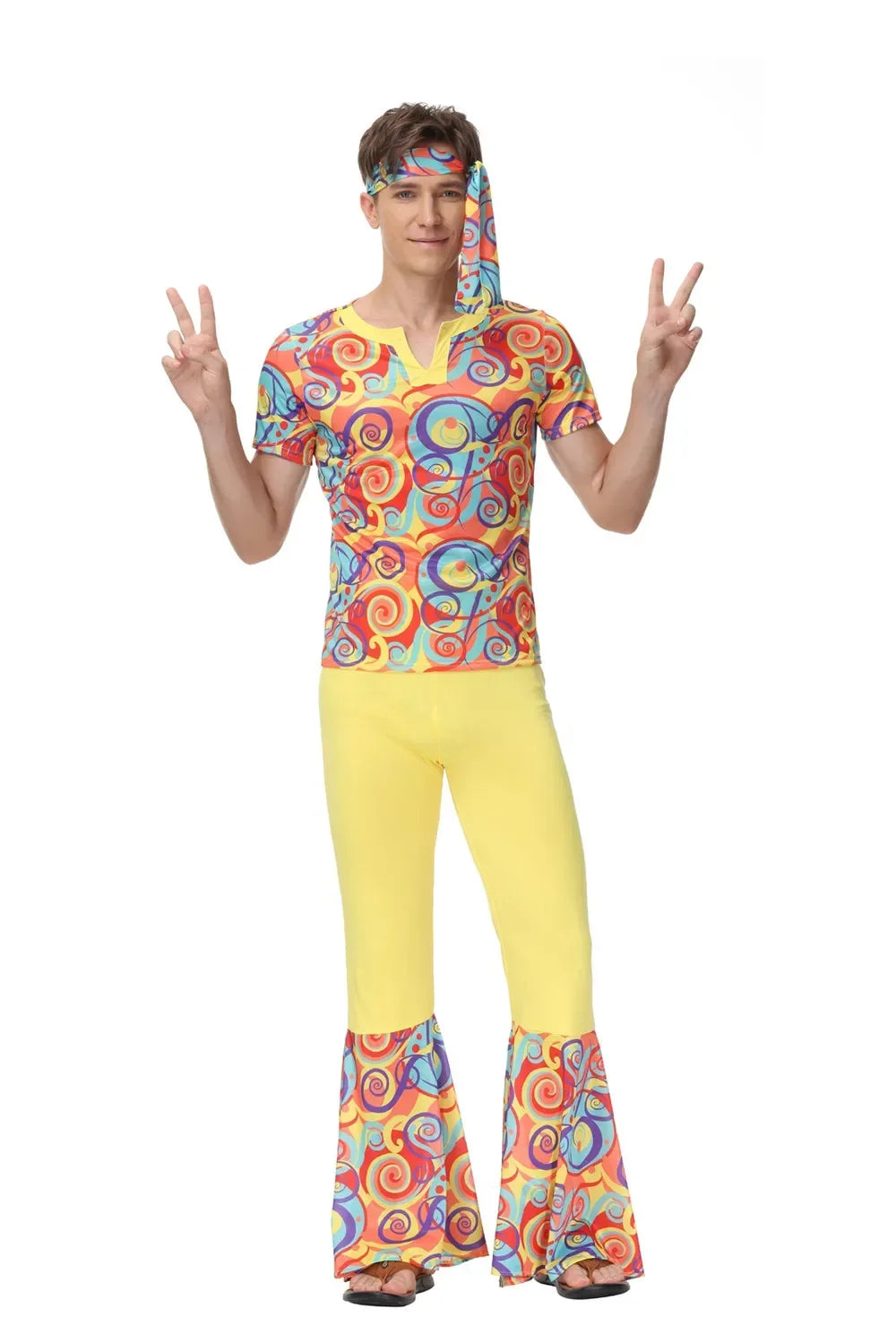 Costumi di Halloween Uomo Donna Retro anni '80 Costume hippie Disco Hip-Hop Coppie Cosplay Festa di carnevale Fancy Dress Up per adulti