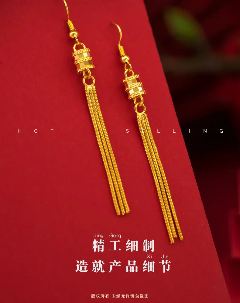 Orecchino a goccia in oro giallo 18 carati per le donne Fine gioielli romantici Hemia fidanzamento irregolare Aros Mujer Oreja scatola per orecchini in oro 18 carati
