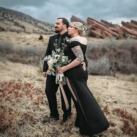 Abiti da sera فساتmaveramaveraة Abito da sera lungo formale con spacco alto e spalle scoperte da donna elegante