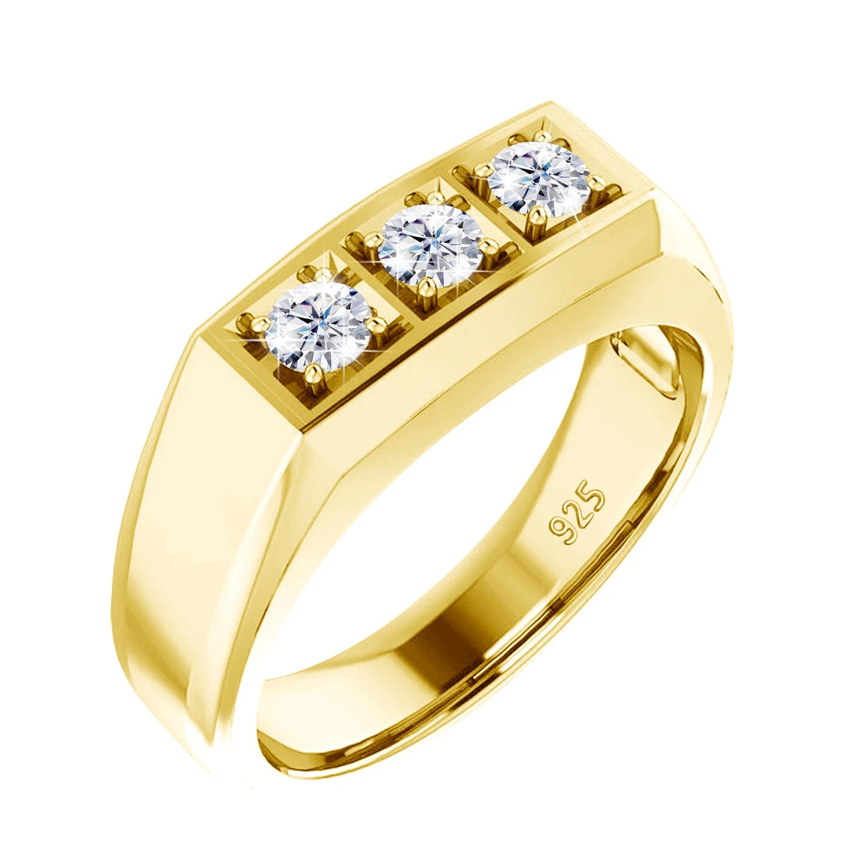 Anello in argento Sterling Moissanite 3 Stone per donna con certificato gioielli di fidanzamento di lusso 2024 regalo di tendenza per una ragazza vendita