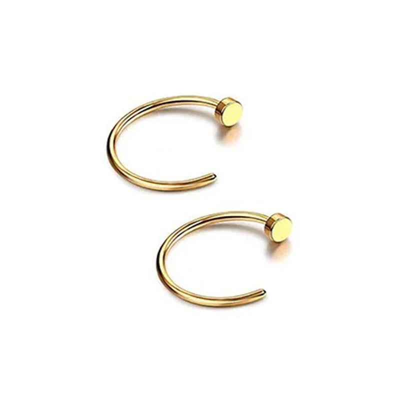 2/6 pezzi anelli da naso finti per le donne, anelli per labbra in acciaio inossidabile 316L anello labret narice cerchio piercing borchie gioielli penetranti al naso