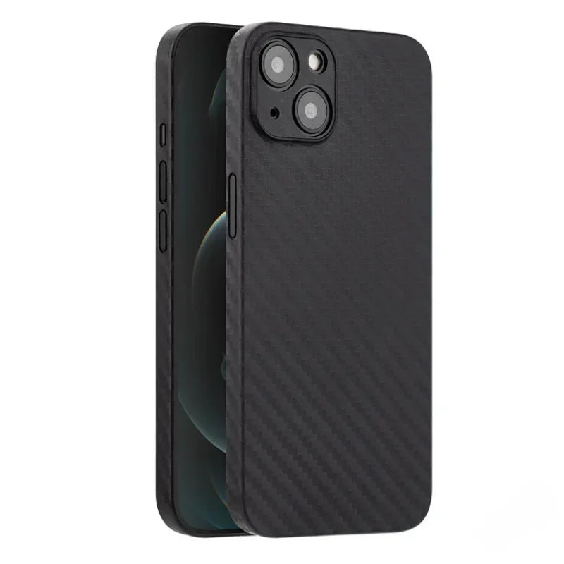 Custodia per telefono ultra sottile da 0,3 mm per iPhone 16 15 14 13 12 11 Pro Max Mini custodia protettiva struttura brasatura in carbonio PP