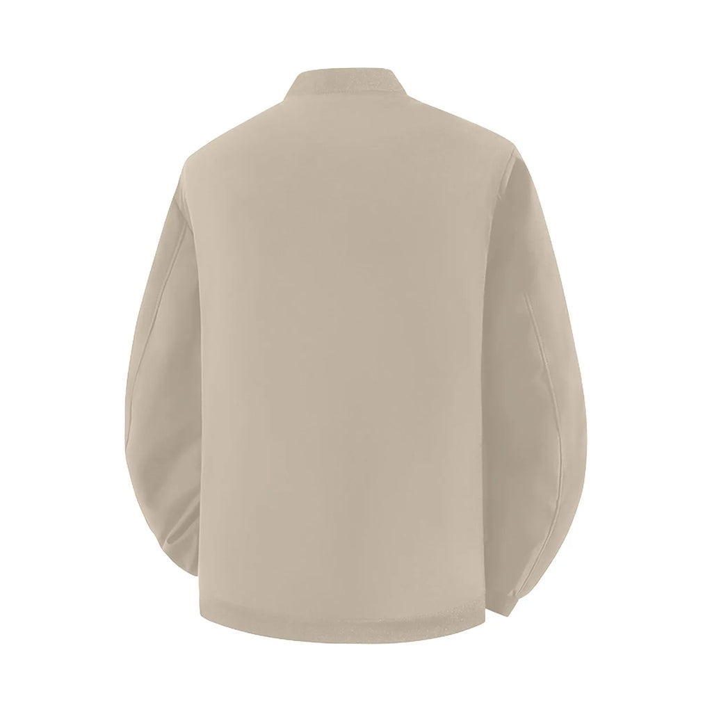 Giacca da baseball da uomo Giacca Top con orlo in colore a contrasto Design semplice Colletto da baseball Stile Abbigliamento quotidiano Primavera Autunno All-Match Basic