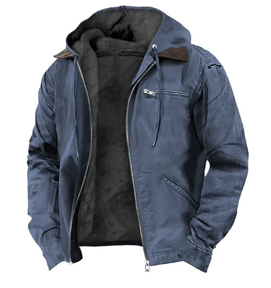 Giacca da uomo nuova moda casual cappotto con cerniera con cappuccio retrò streetwear capispalla leggero e versatile primavera autunno