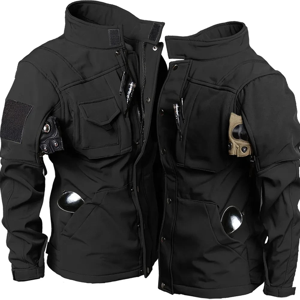 Giacche tattiche uomo pelle di squalo giacca militare Soft Shell impermeabile in pile antivento caldo moto Multi-tasche cappotti militari