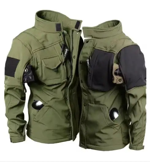 Giacche tattiche uomo pelle di squalo giacca militare Soft Shell impermeabile in pile antivento caldo moto Multi-tasche cappotti militari