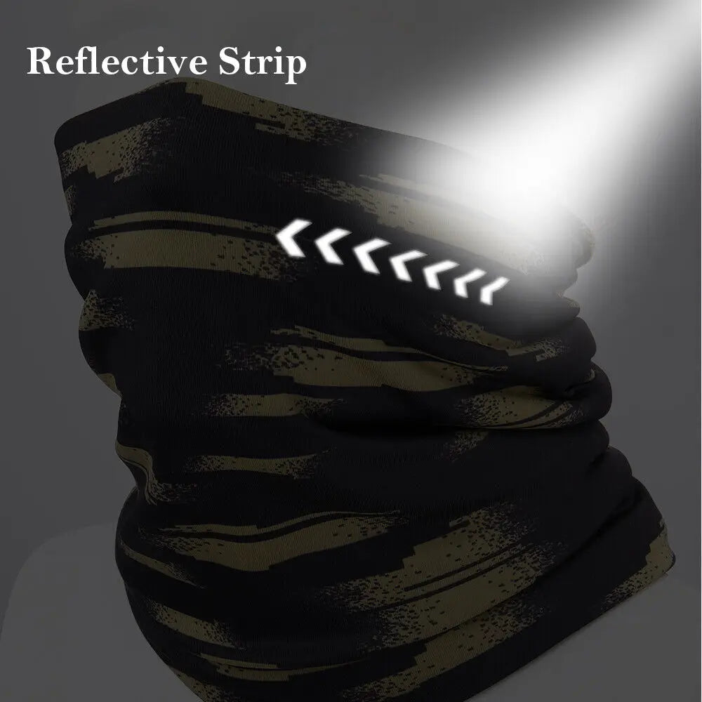 Ghetta per il collo in pile invernale Sciarpa calda Maschera riflettente antivento per la stagione fredda per gli sport all'aria aperta