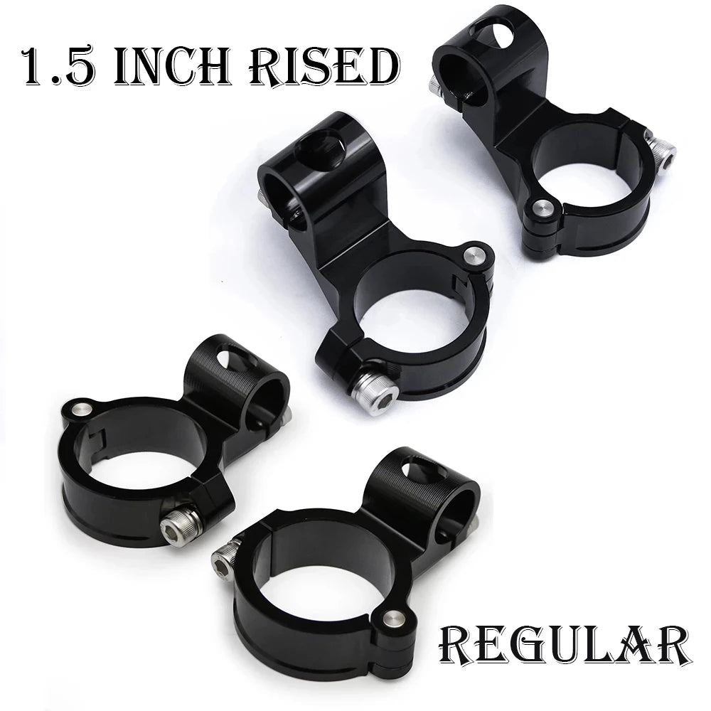 Manubrio moto da corsa regolabile CNC 37 41 43 45 48 50 51MM Clip On Ons Manubrio forcella Manubrio Cafe Racer Regular/Aumento