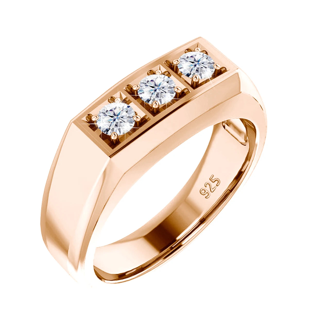 Anello in argento Sterling Moissanite 3 Stone per donna con certificato gioielli di fidanzamento di lusso 2024 regalo di tendenza per una ragazza vendita
