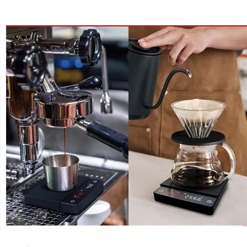 Bilancia elettronica personale per caffè Bilancia per caffè italiano per uso domestico Bilancia cronografo con peso in grammi Bilancia da cucina Mini impermeabile