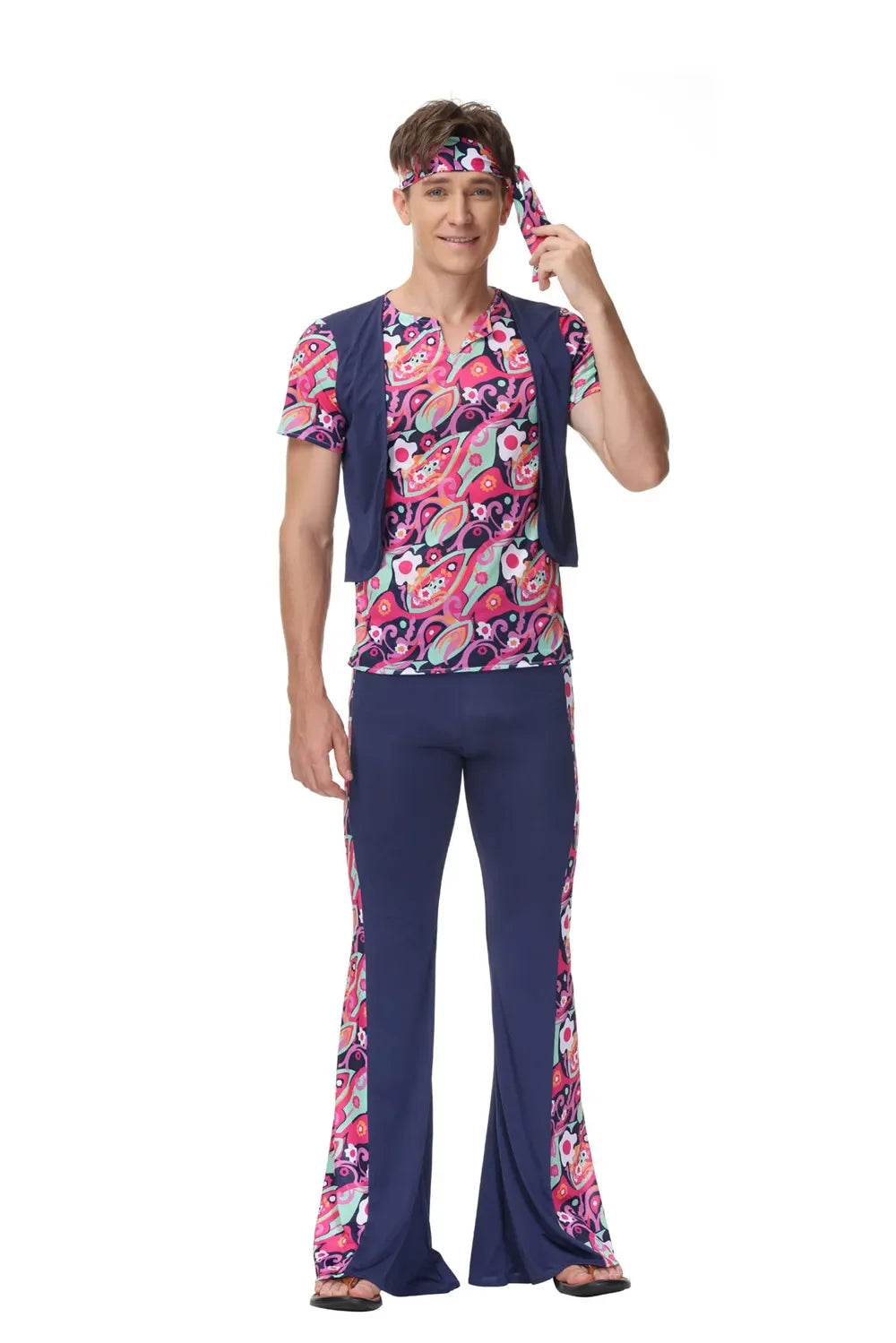 Costumi di Halloween Uomo Donna Retro anni '80 Costume hippie Disco Hip-Hop Coppie Cosplay Festa di carnevale Fancy Dress Up per adulti