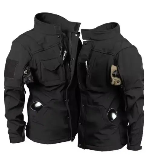 Giacche tattiche uomo pelle di squalo giacca militare Soft Shell impermeabile in pile antivento caldo moto Multi-tasche cappotti militari