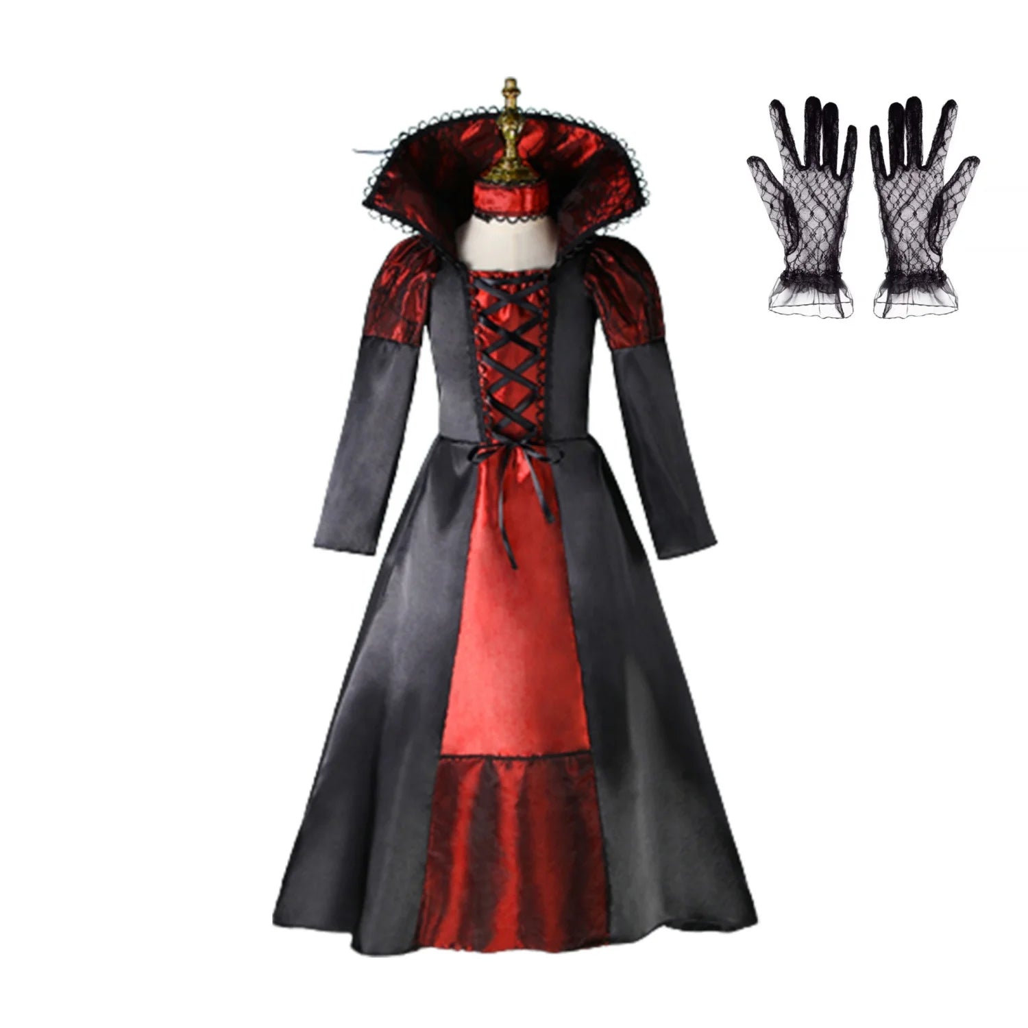 Costumi per bambini fantasy di Halloween Sposa fantasma Cosplay gotico Ragazze Vampiro rosso Giorno dei morti Costumi per bambini per ragazze