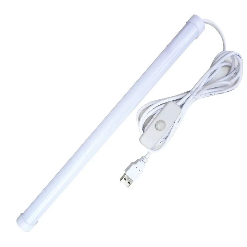 Barra luminosa a LED USB Striscia LED rigida da 5 V per la cucina Barra luminosa in alluminio dimmerabile per illuminazione sotto l'armadio Bianco caldo freddo