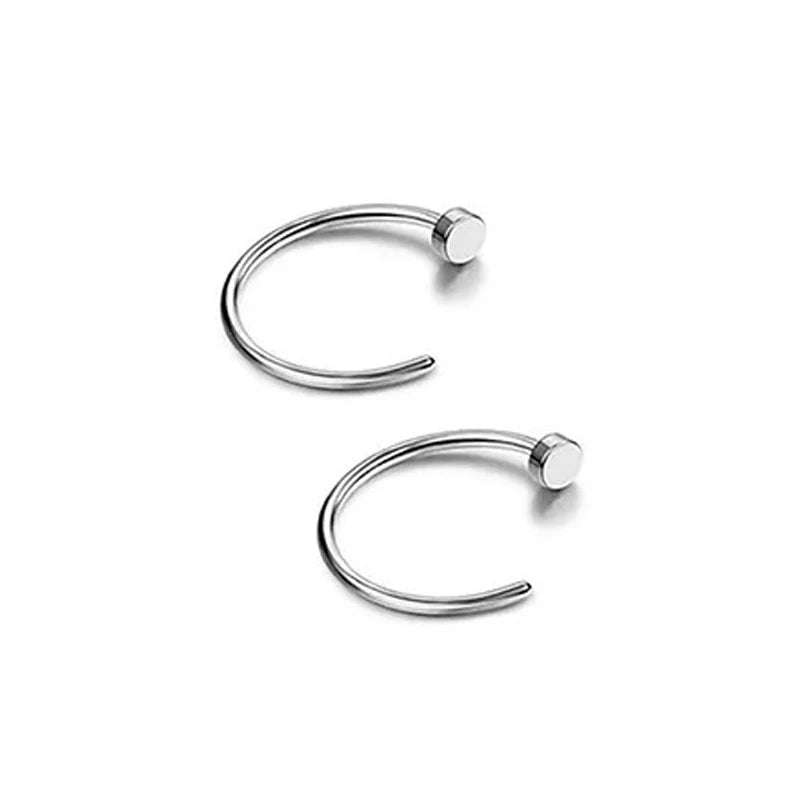 2/6 pezzi anelli da naso finti per le donne, anelli per labbra in acciaio inossidabile 316L anello labret narice cerchio piercing borchie gioielli penetranti al naso