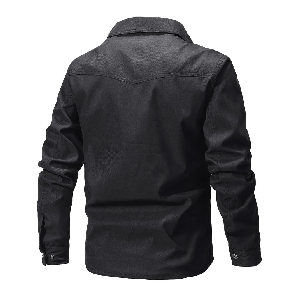 Giacca da uomo casual Giacche da uomo Cappotto da camicia foderato in flanella primaverile Giacche da uomo Cappotto casual da cowboy occidentale antivento
