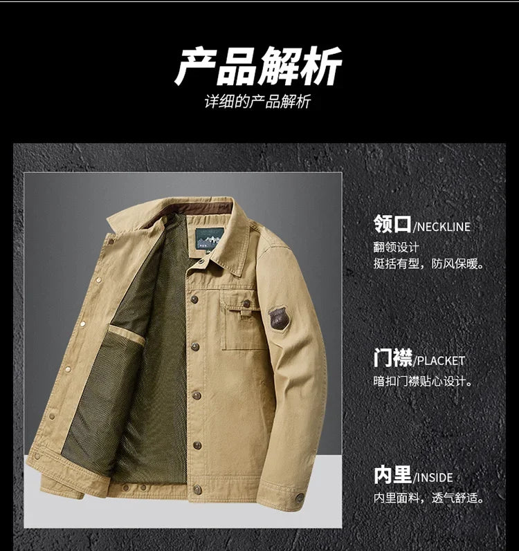 Cappotto Giacca da baseball Abbigliamento da uomo Giacca calda antivento Giacche da uomo Semplice giacca bomber da uomo in stile britannico Cargo di nuova moda