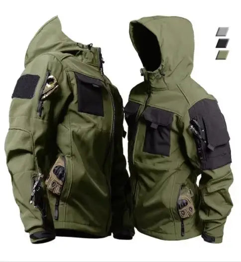 Giacche tattiche uomo pelle di squalo giacca militare Soft Shell impermeabile in pile antivento caldo moto Multi-tasche cappotti militari