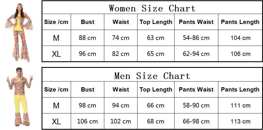 Costumi di Halloween Uomo Donna Retro anni '80 Costume hippie Disco Hip-Hop Coppie Cosplay Festa di carnevale Fancy Dress Up per adulti