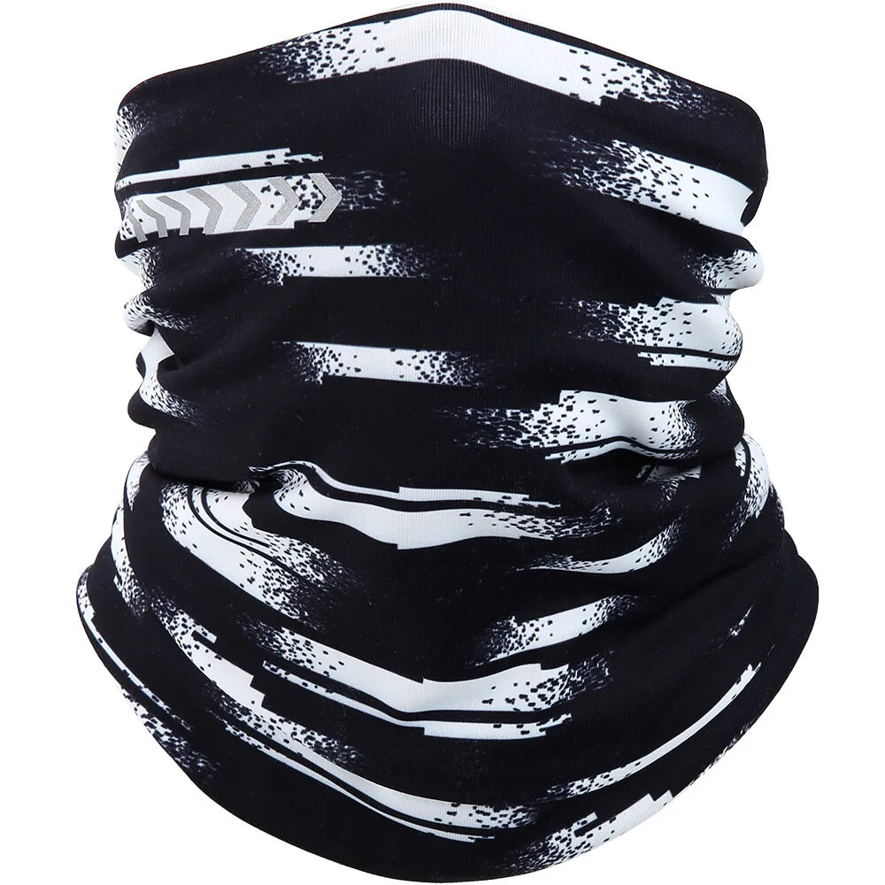 Ghetta per il collo in pile invernale Sciarpa calda Maschera riflettente antivento per la stagione fredda per gli sport all'aria aperta