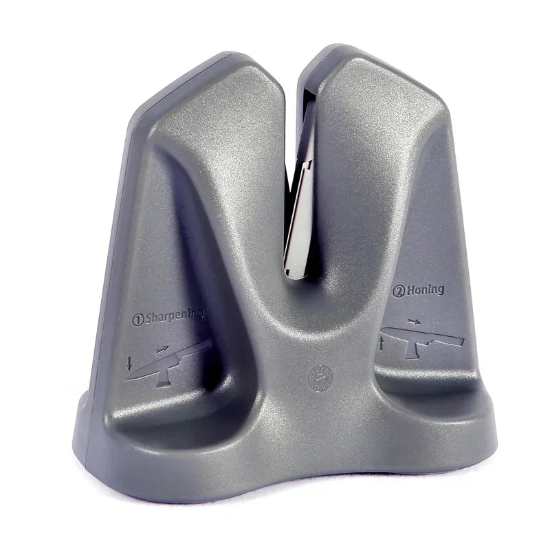 RISAMSHA Affilacoltelli da cucina Struttura elastica Smerigliatrice Affilacoltelli in metallo duro Pietra per affilare professionale RM011
