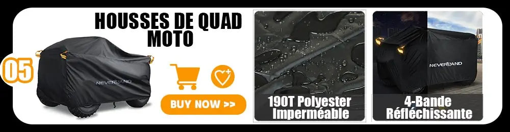 Quad Bike ATV 4x4 Moto Bike Cover Universale Impermeabile Pioggia Moto Veicolo Scooter Kart Moto Coperture Striscia Riflettente D